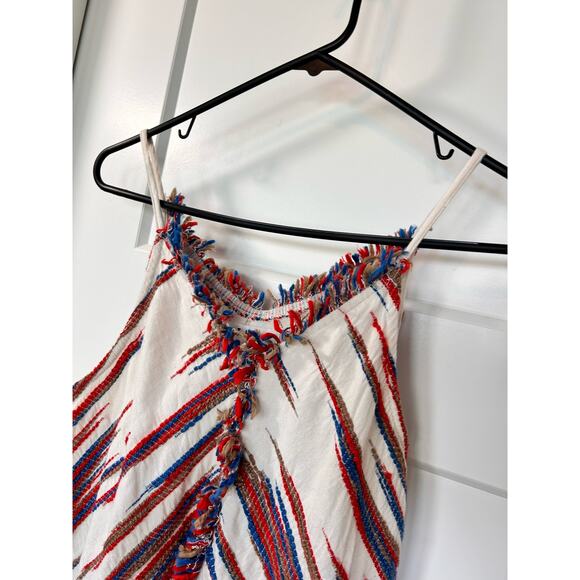 Anthropologie Thml Women's Fringe Handkerchief Hem Tank Top Multicolor SZ Medium - Picture 3 of 11